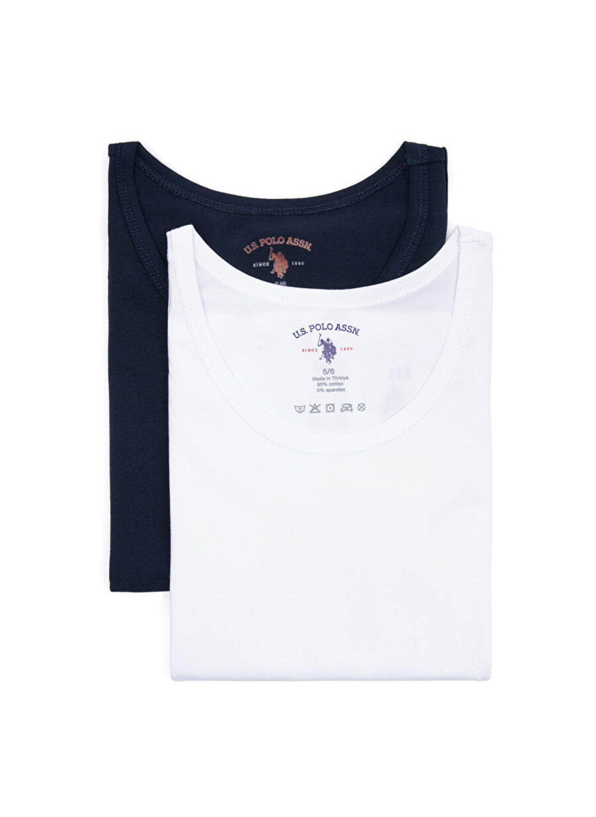 U.S Polo Assn. Fanila Erkek Çocuk 2Li US1380 Lacivert-Beyaz