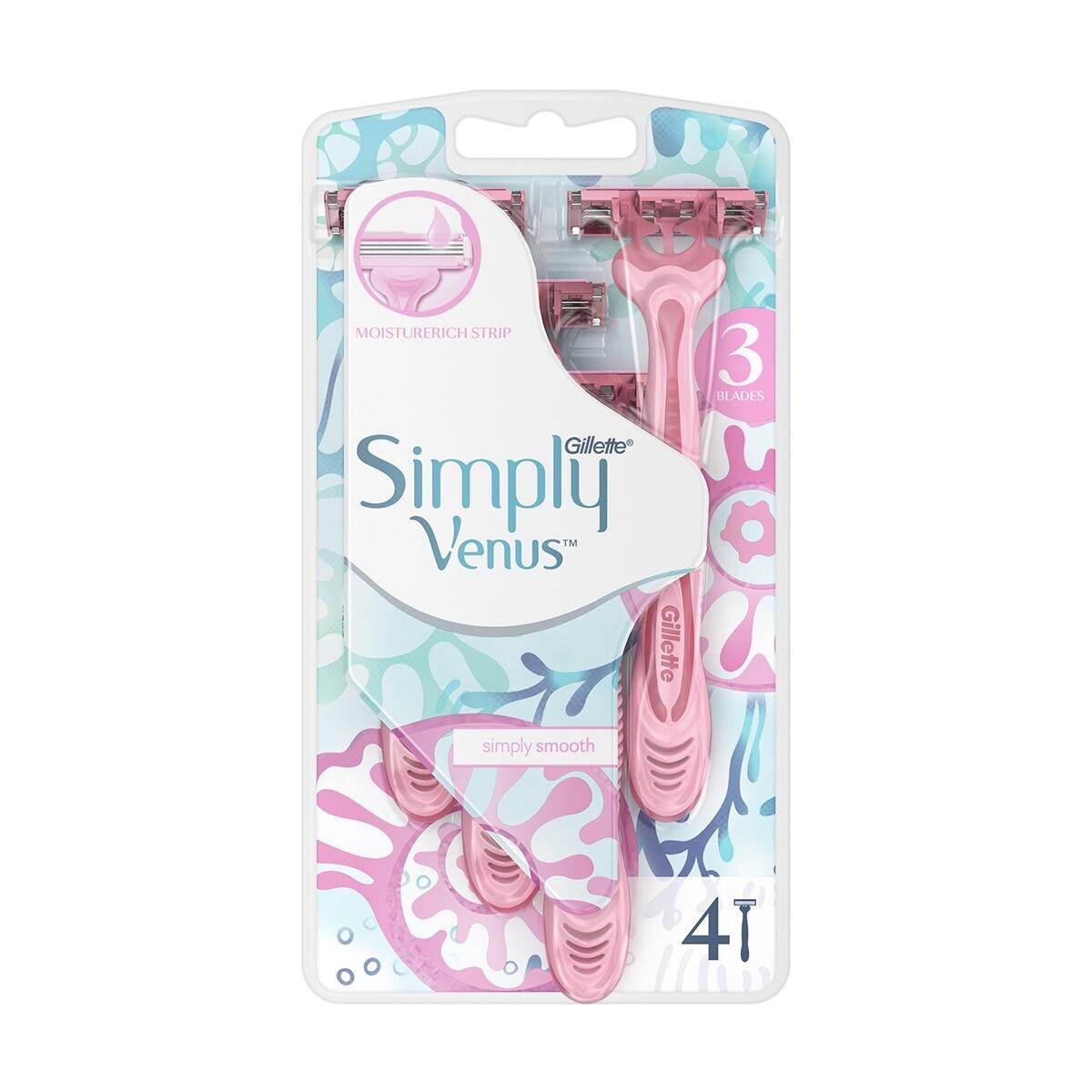 Gilette Traş Bıçağı Venüs Kullan At Simply 4Lü