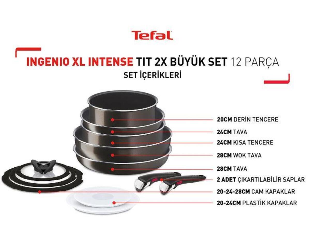 Tefal İngenio 12P İntense Xl Titanium 9599 2X Büyük
