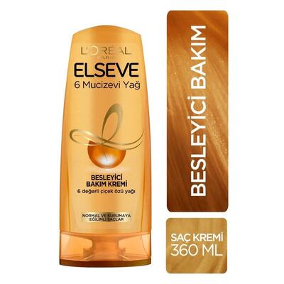Elseve Saç Kremi 6 Mucizevi Yağ 360Ml (Dy)
