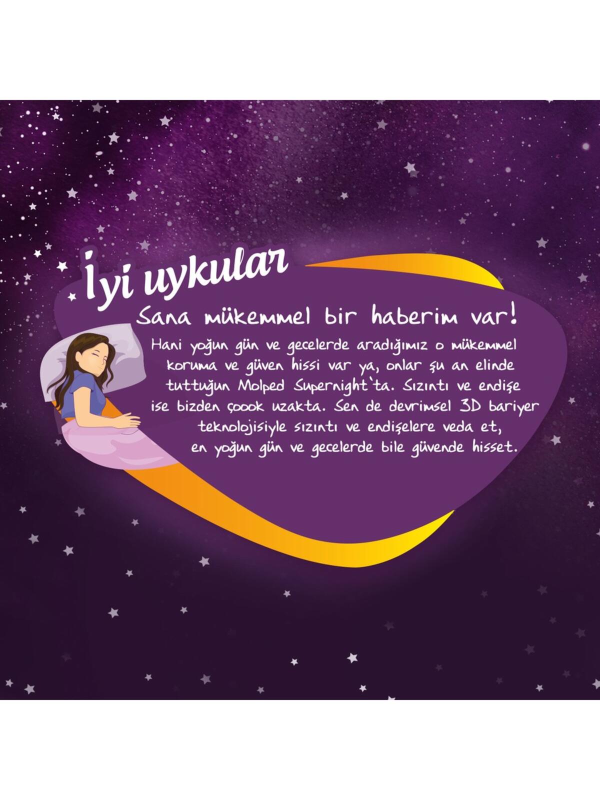 Molped Hijyenik Ped Süper Gece Uzun 7Li