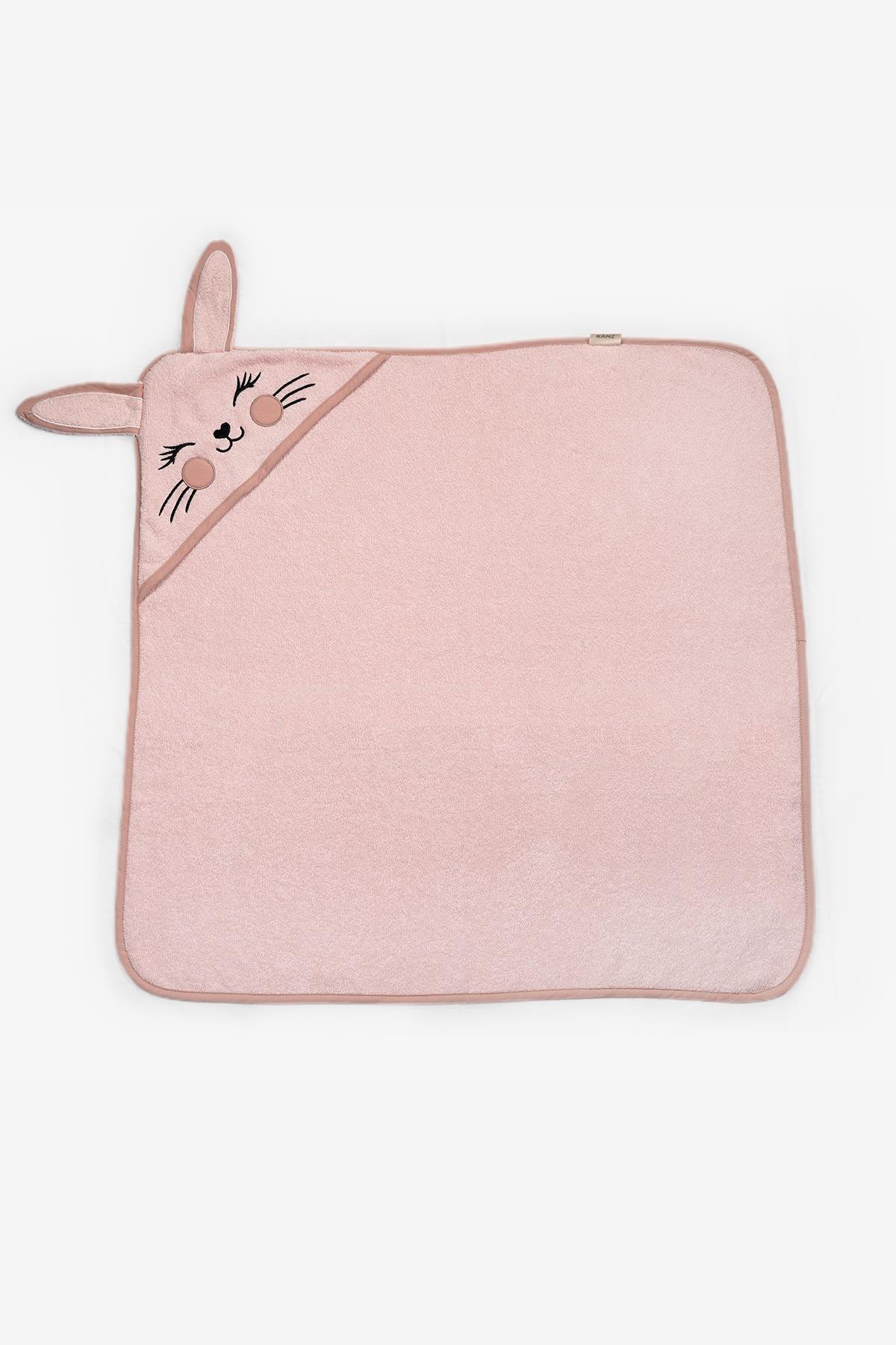 Kanz Havlu Kundak Silgi Nakışlı (Knz-037) Bunny Açık Pembe