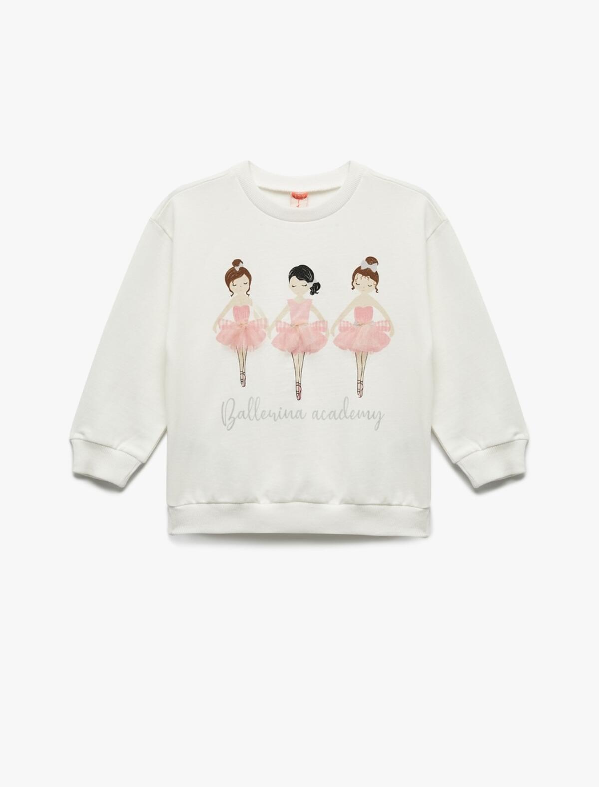 Koton Sweatshirt Kız Bebek 6WMG10004AK Beyaz