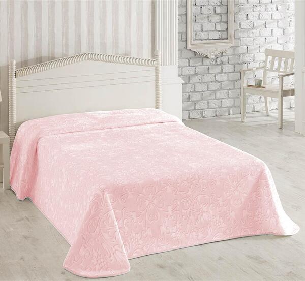 Merinos Battaniye Tek Kişilik Embos Elegance Pudra