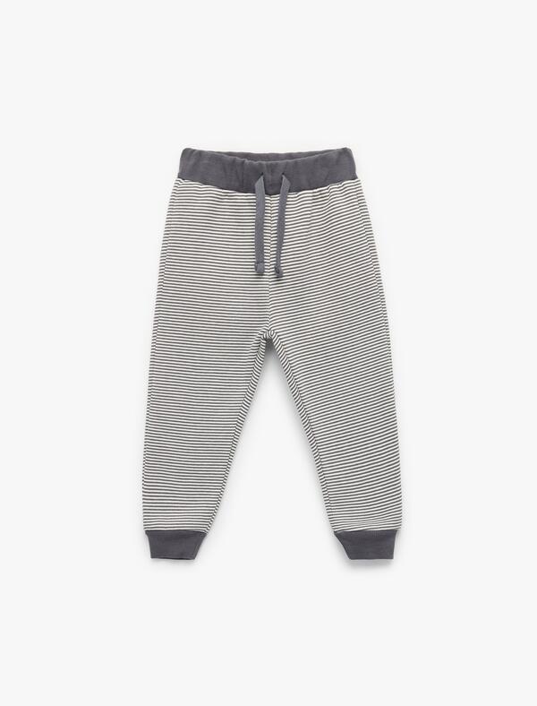 Koton Eşofman Altı Erkek Bebek 6WMB40005TK Ekru Çizgili