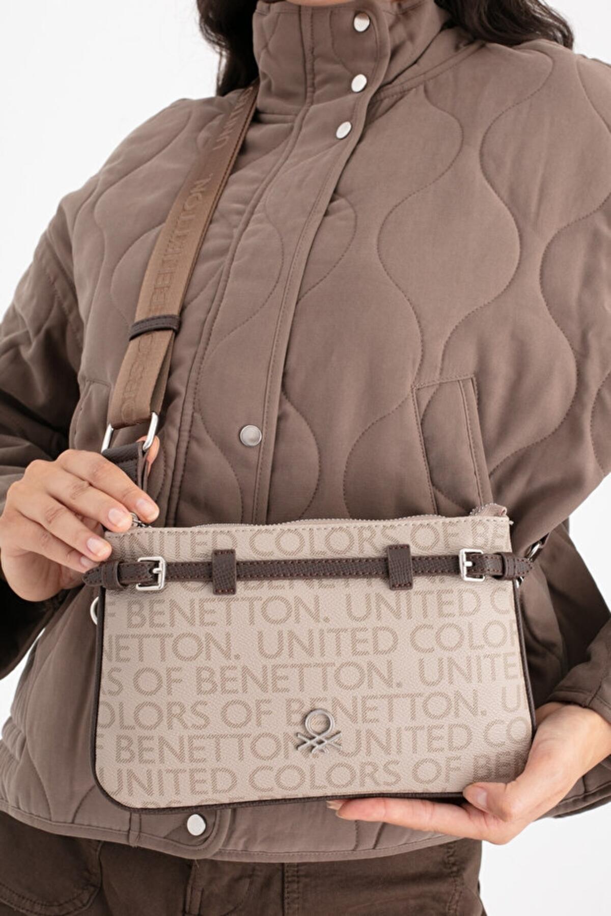 United Colors Of Benetton Kadın Kol Çantası BNT_1681 Taş-Kahve United Colors Of Benetton Kadın Kol Çantası BNT_1681 Taş-Kahve