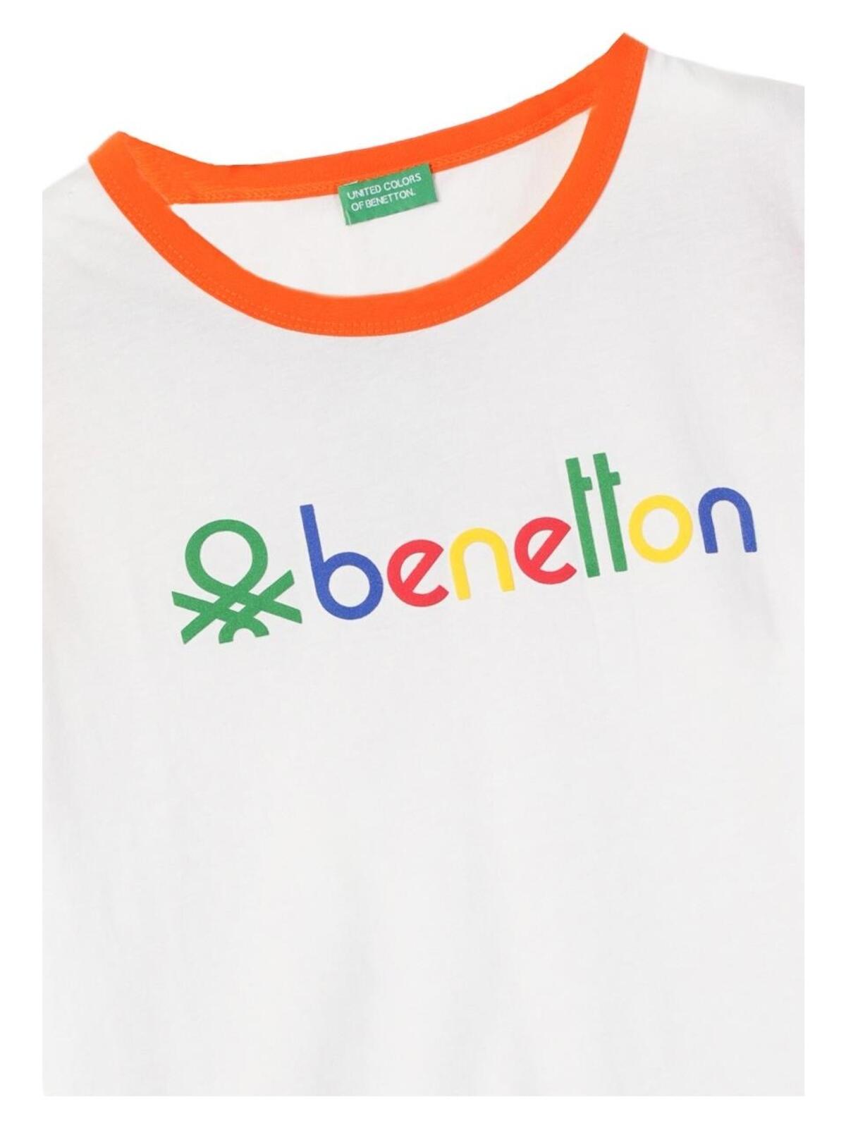 Benetton Tişört Erkek Çocuk BNT-B21403 Beyaz