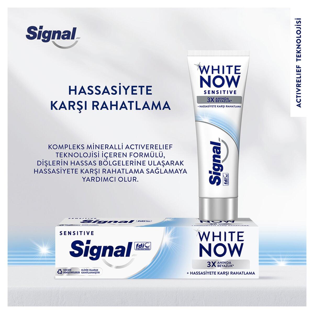 Signal Diş Macunu White Now Sensitive X3 Anında Beyaz. 75Ml