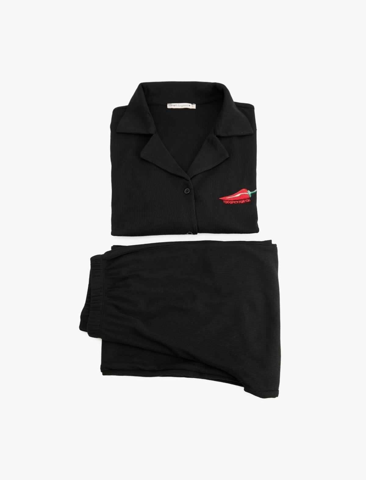 Koton Pijama Takımı 6WLK40126MK Siyah