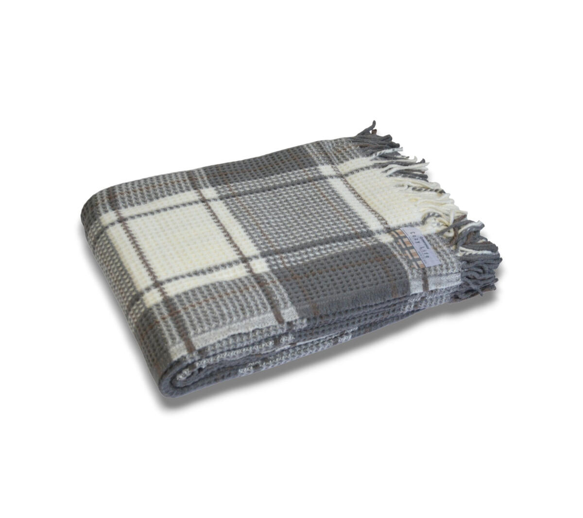 Merinos Battaniye 180*220 Pamuklu Skoç Cozy Mila Antrasit
