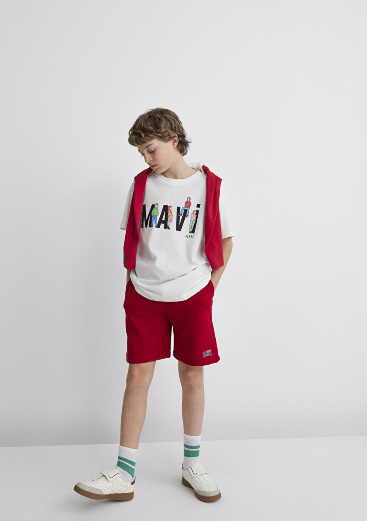Mavi Şort Erkek Çocuk M6410003-70464 Kırmızı
