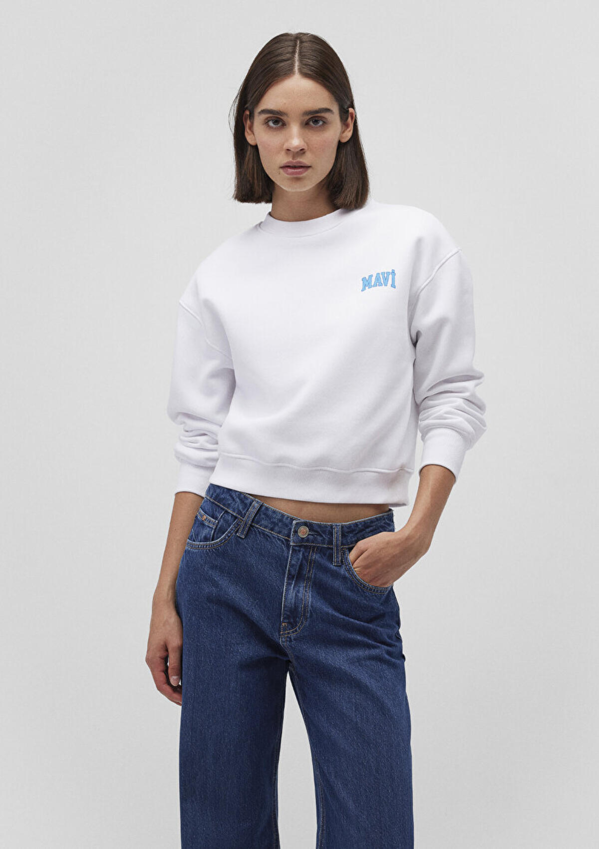 Mavi Sweatshirt M1611601-620 Beyaz