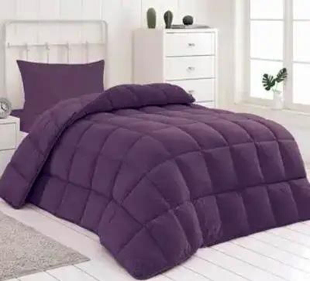 Merinos Yorgan Fashion Micro 195*215 Zigzag Mürdüm