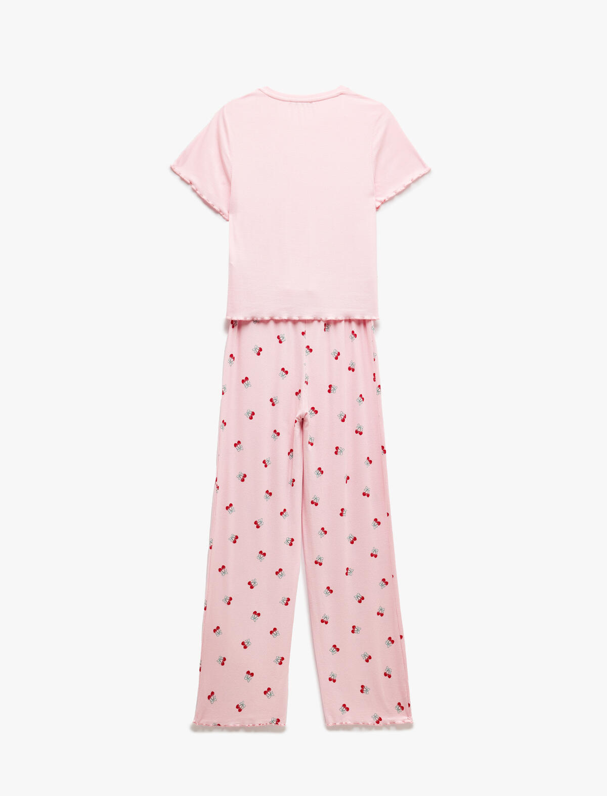 Koton Pijama Takımı 5SLK40076MK Pembe Desenli