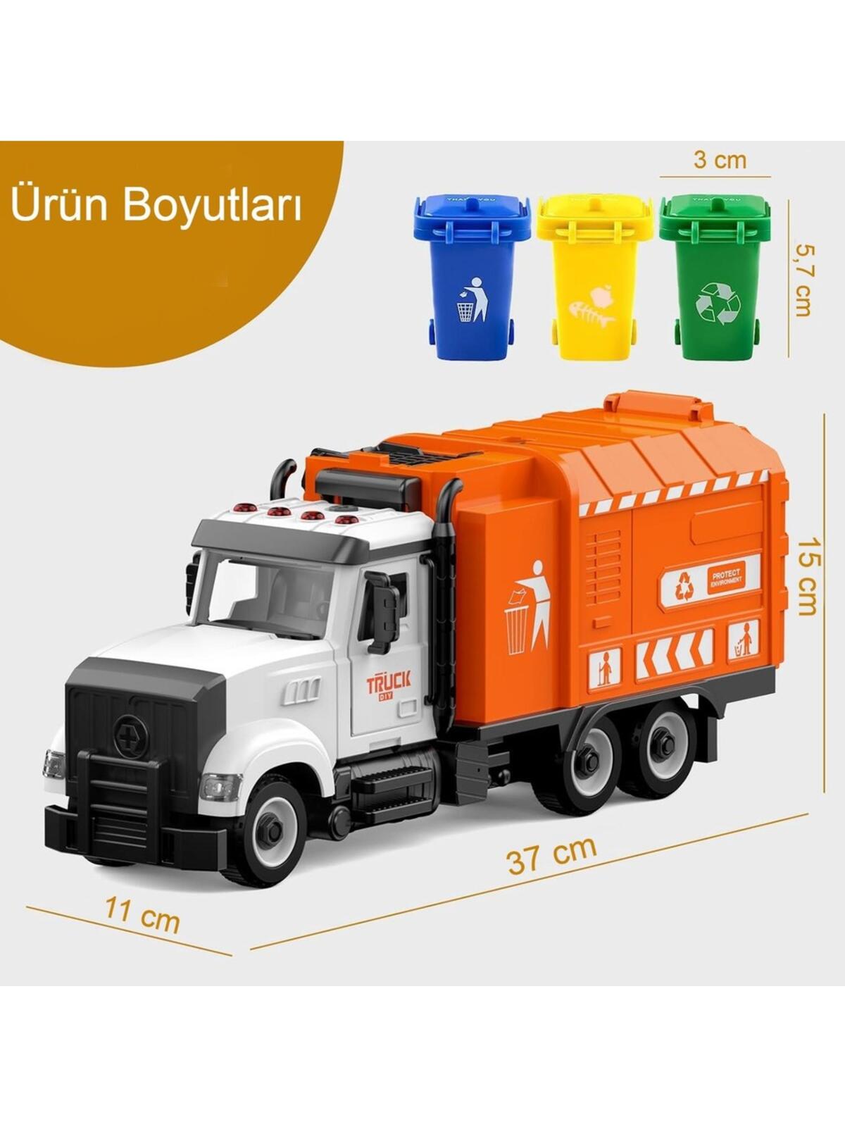 Ceren Toy Çöp Kamyonu Sök Tak CTOY-YW9083A