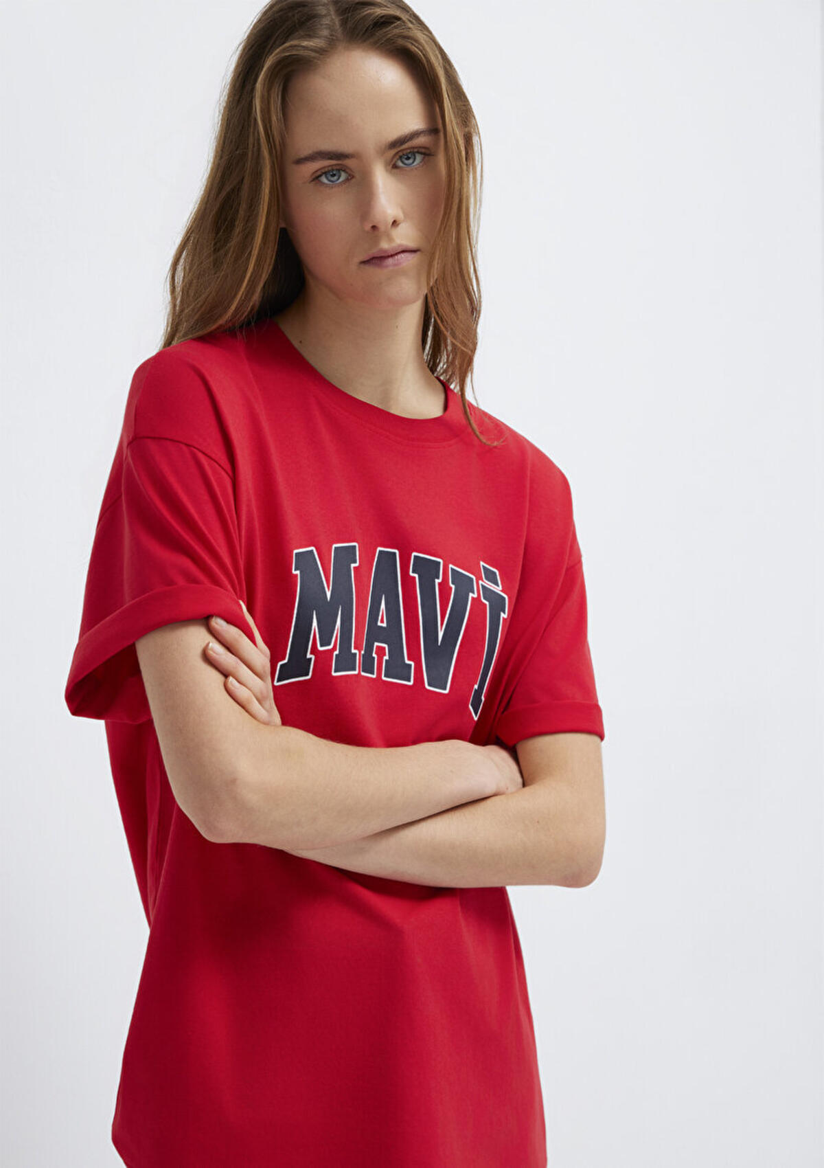 Mavi Kadın Tişört M1600843-82054 Kırmızı