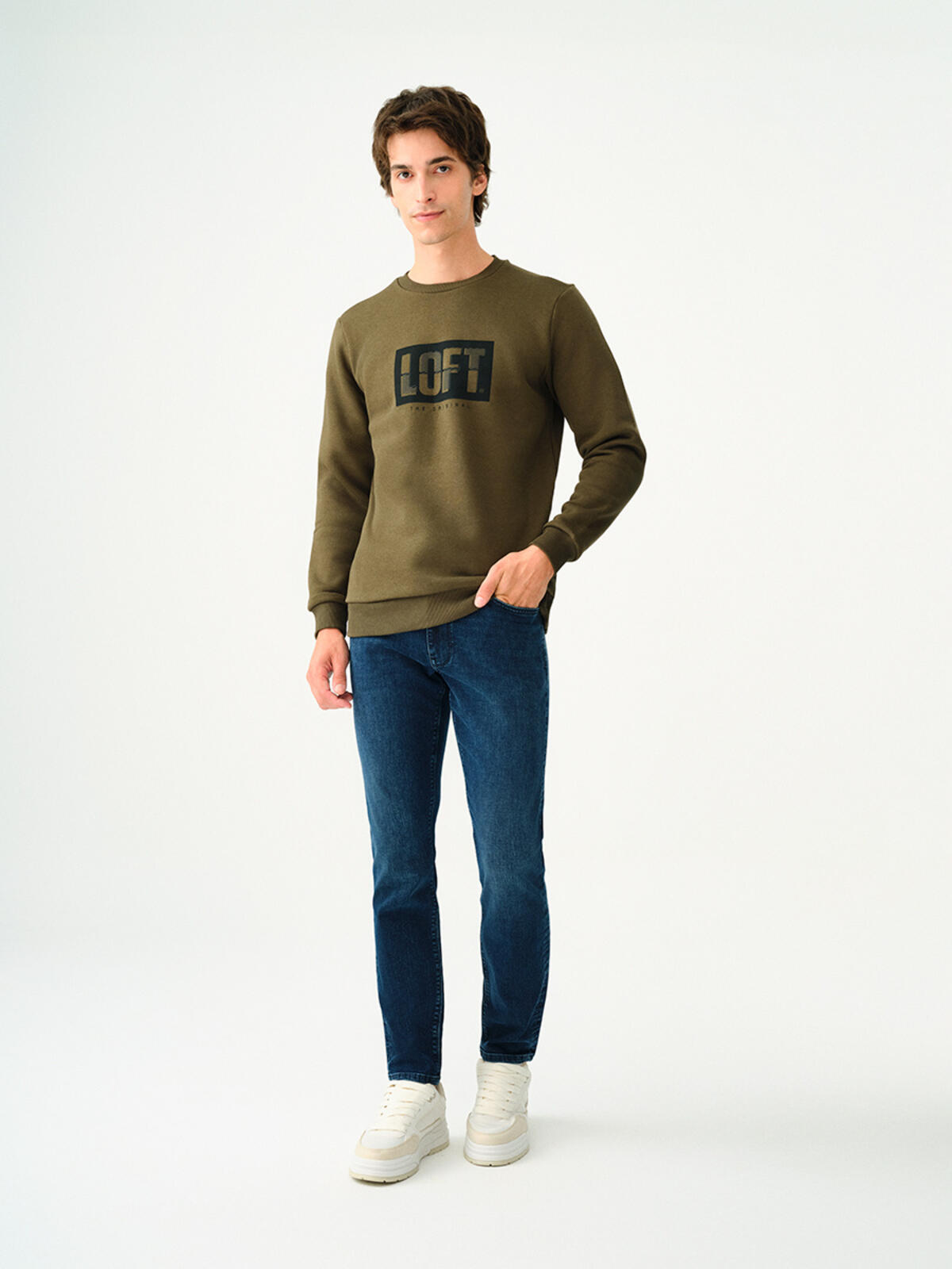 Loft Sweatshirt LF2038245 Koyu Haki
