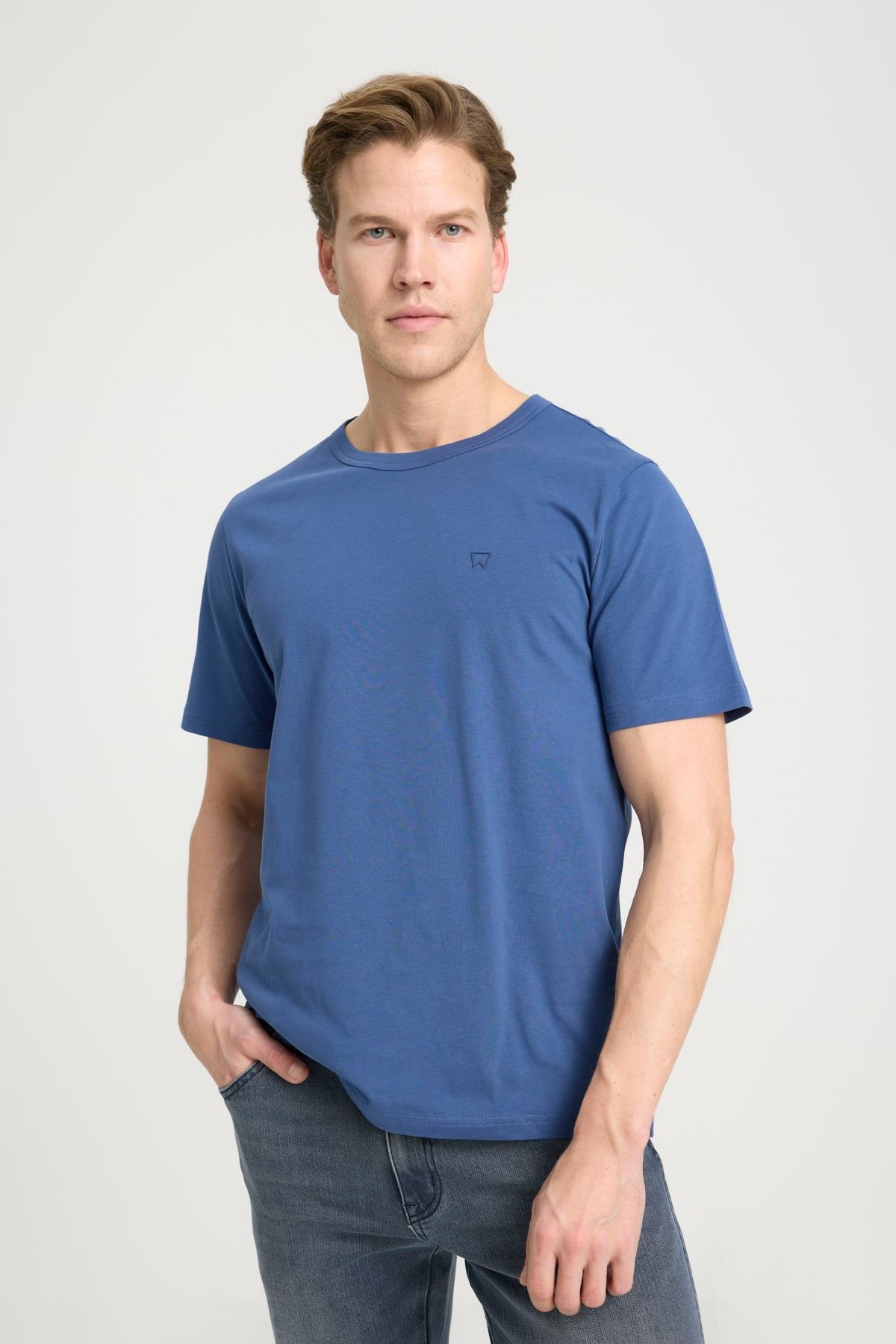 Wrangler Tişört W241575410 Lacivert M