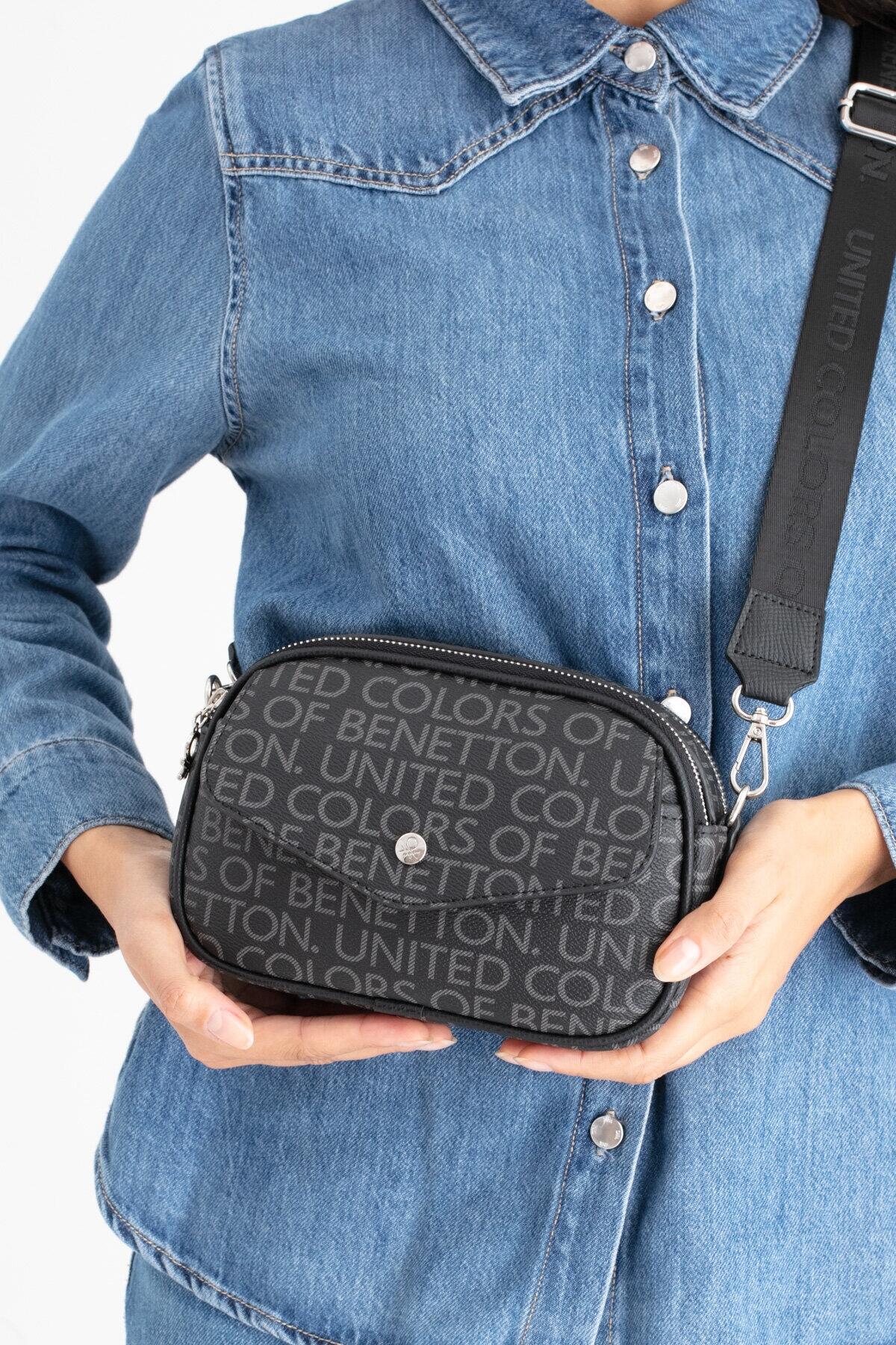 United Colors Of Benetton Kadın Kol Çantası BNT_1687 Siyah United Colors Of Benetton Kadın Kol Çantası BNT_1687 Siyah