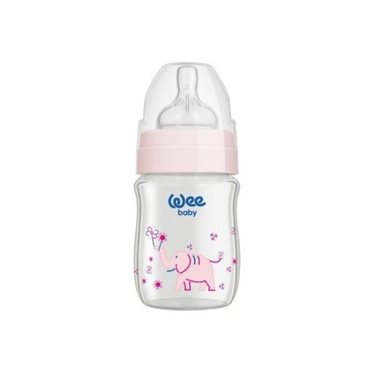 Wee Baby Biberon Geniş Ağızlı Isıya Day.Cam 120ML RB139