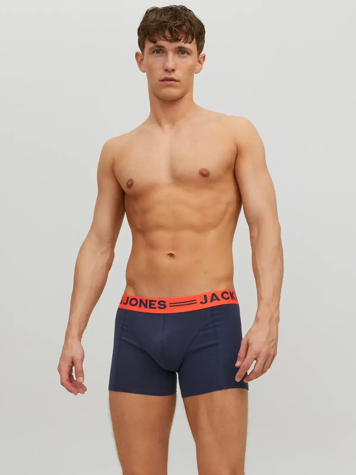 Jack&Jones Erkek Boxer 3Lü 12113943 Bordo-Laci-Gri
