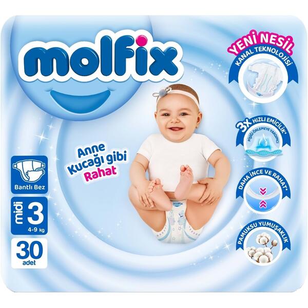 Molfix Bebek Bezi 3D Midi 30Lu No:3