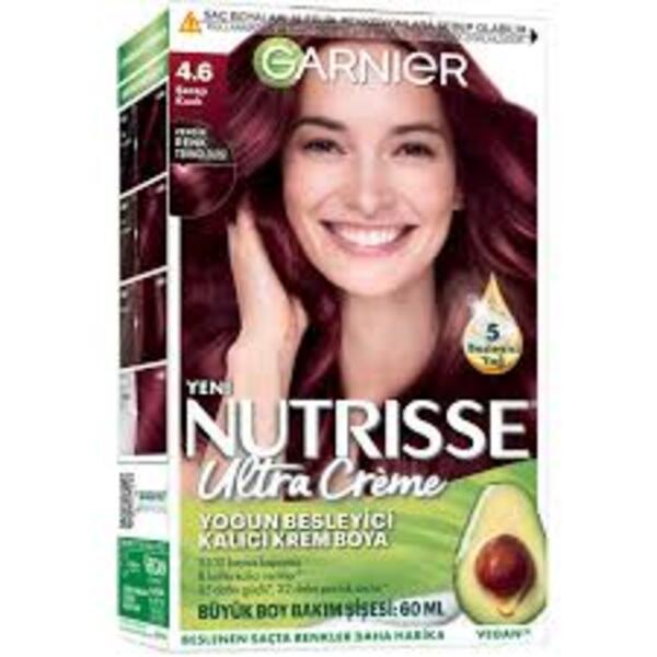 Garnier Saç Boyası Nutrisse Ultra Creme No:4.6 Şarap Kızıl