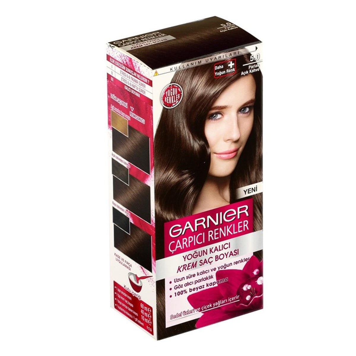 Garnier Saç Boyası Çarpıcı Renkler No:5.0 Açık Kahve