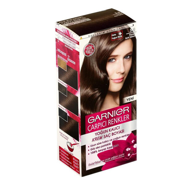 Garnier Saç Boyası Çarpıcı Renkler No:5.0 Açık Kahve