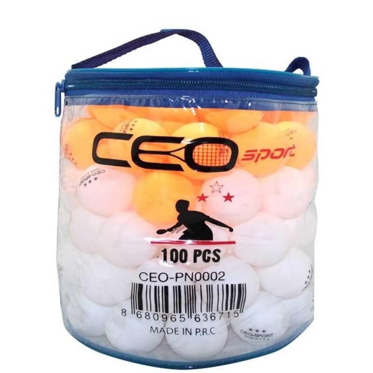 Ceo Sport Pinpon Topu (Beyaz-Turuncu) CEO-PN0002