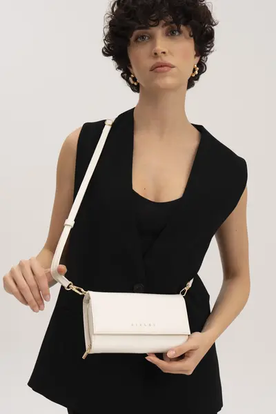 Sisley Kadın Çapraz Çanta SLY_085 Beyaz