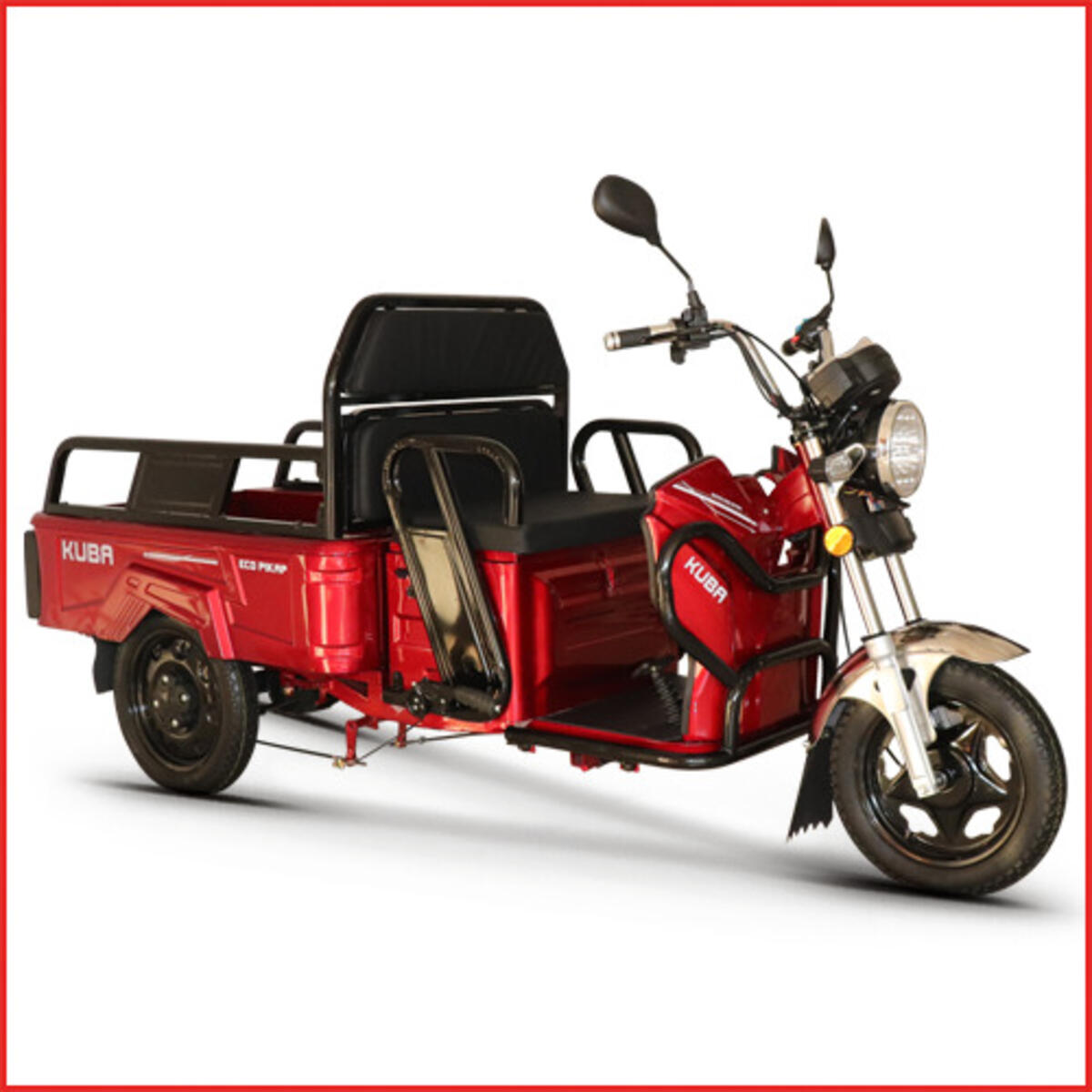 Kuba Motosiklet Eco Pikap TL1500DZH-6A Üç Tekerlekli Elektrikli Kırmızı