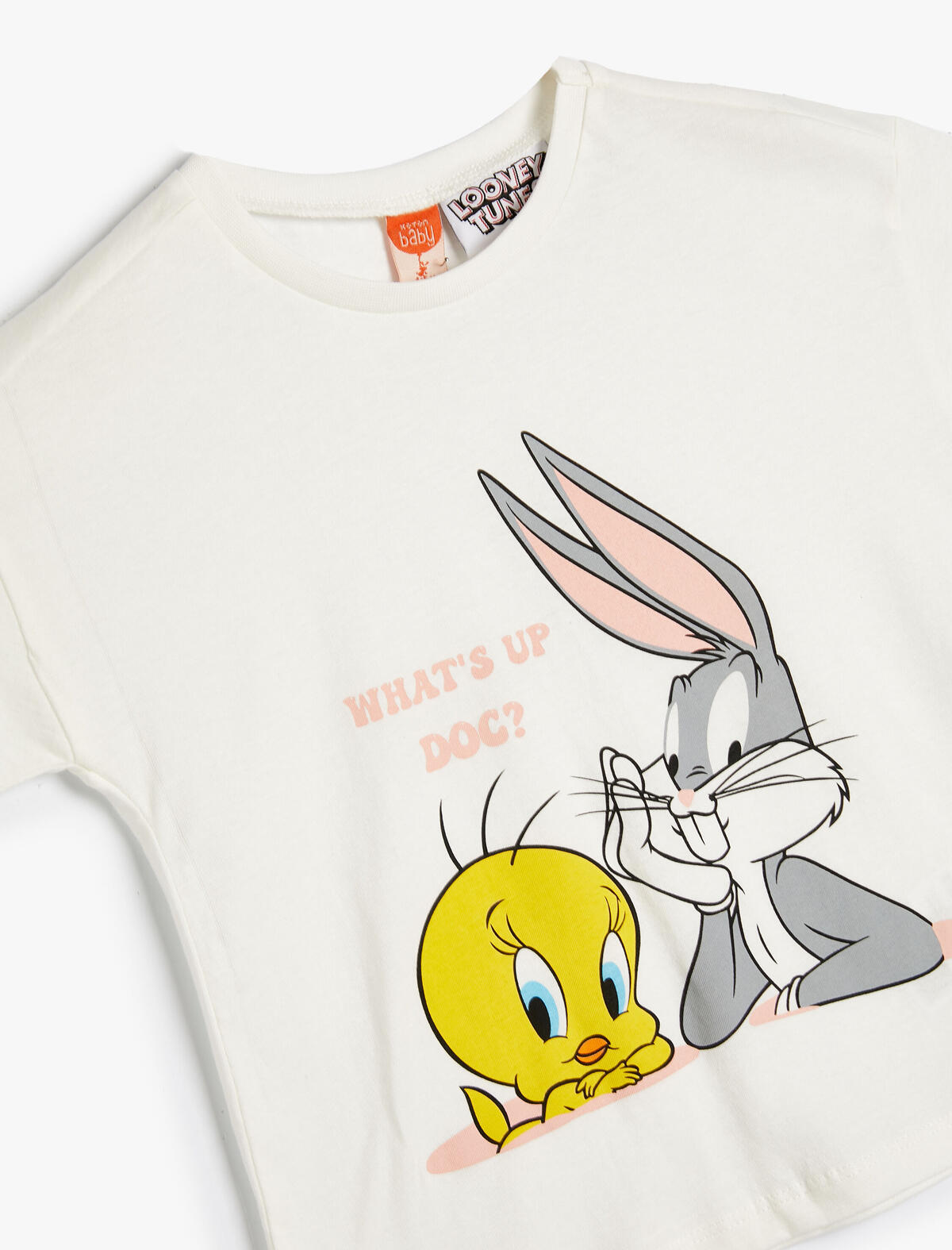 Koton Tişört Kız Bebek 4SMG10124AK Beyaz