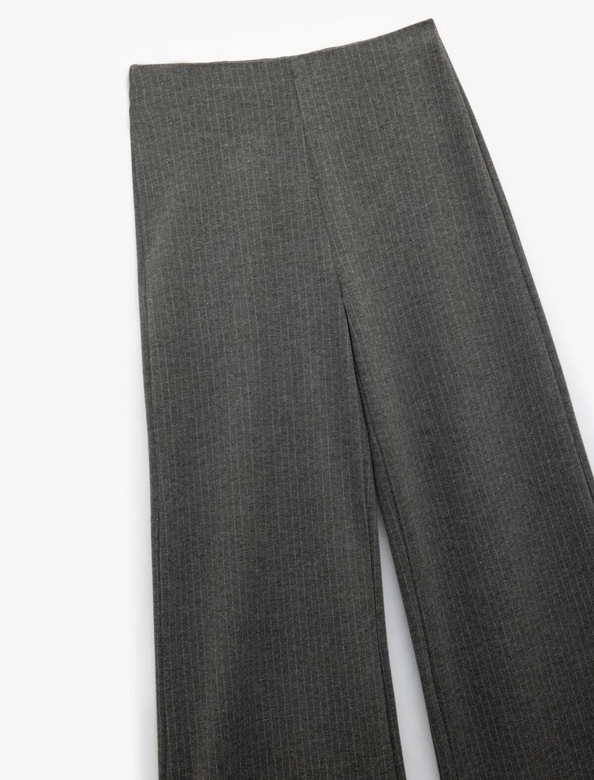 Koton Pantolon 6WAK40001EK Gri Çizgili