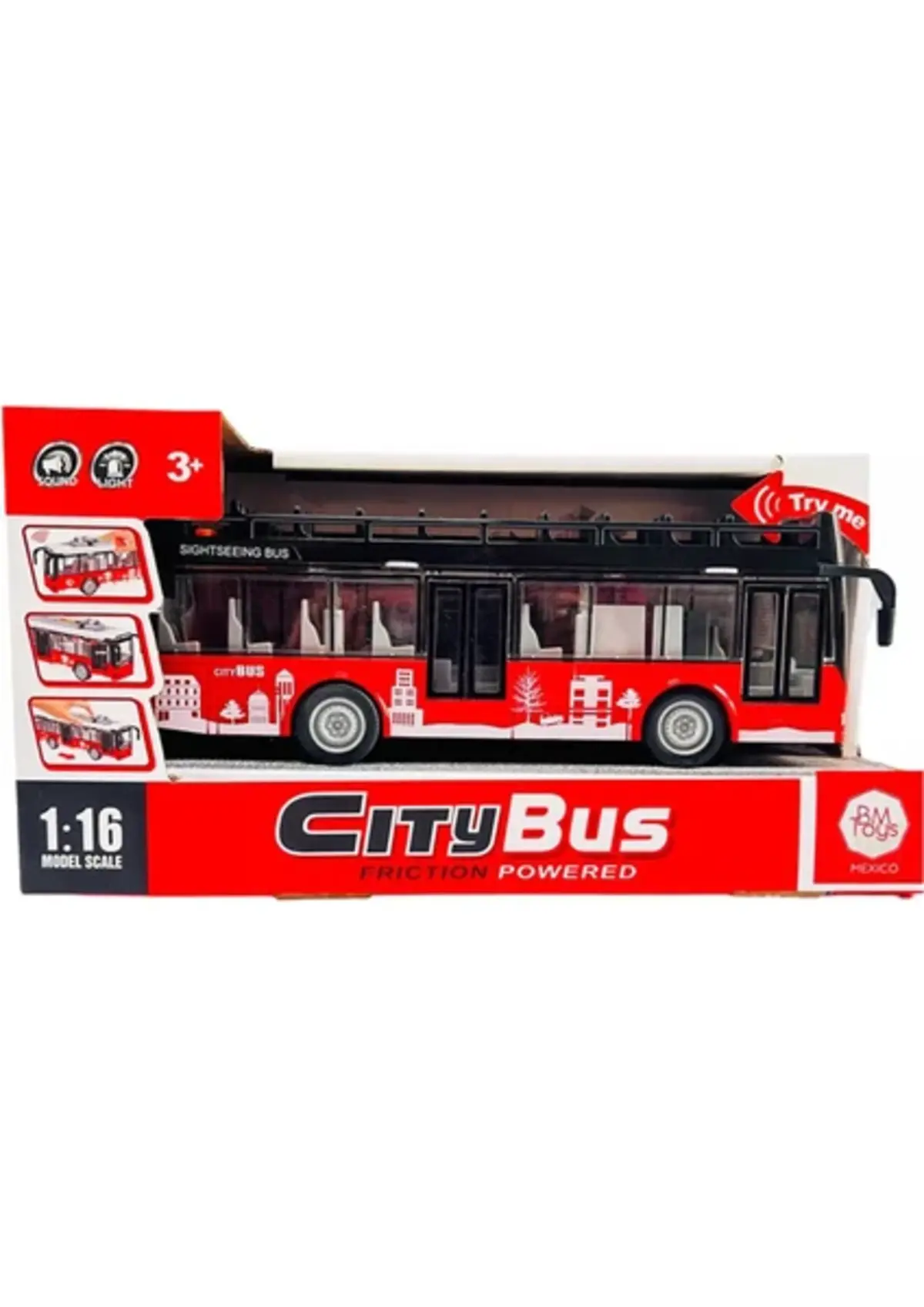 Ceren Toy Şehir Otobüsü Işıklı Ve Sesli 1:16 CTOY-A1119-13