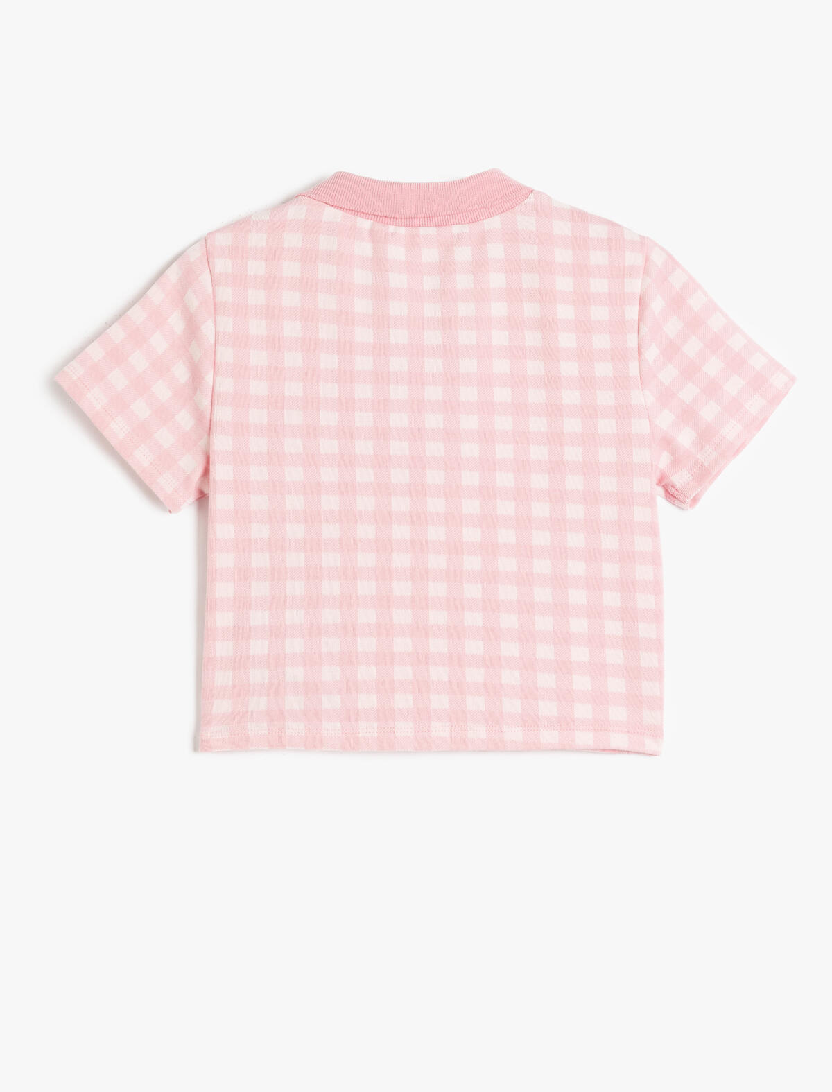 Koton Tişört Kız Çocuk 5SKG10020AK Pembe Ekose
