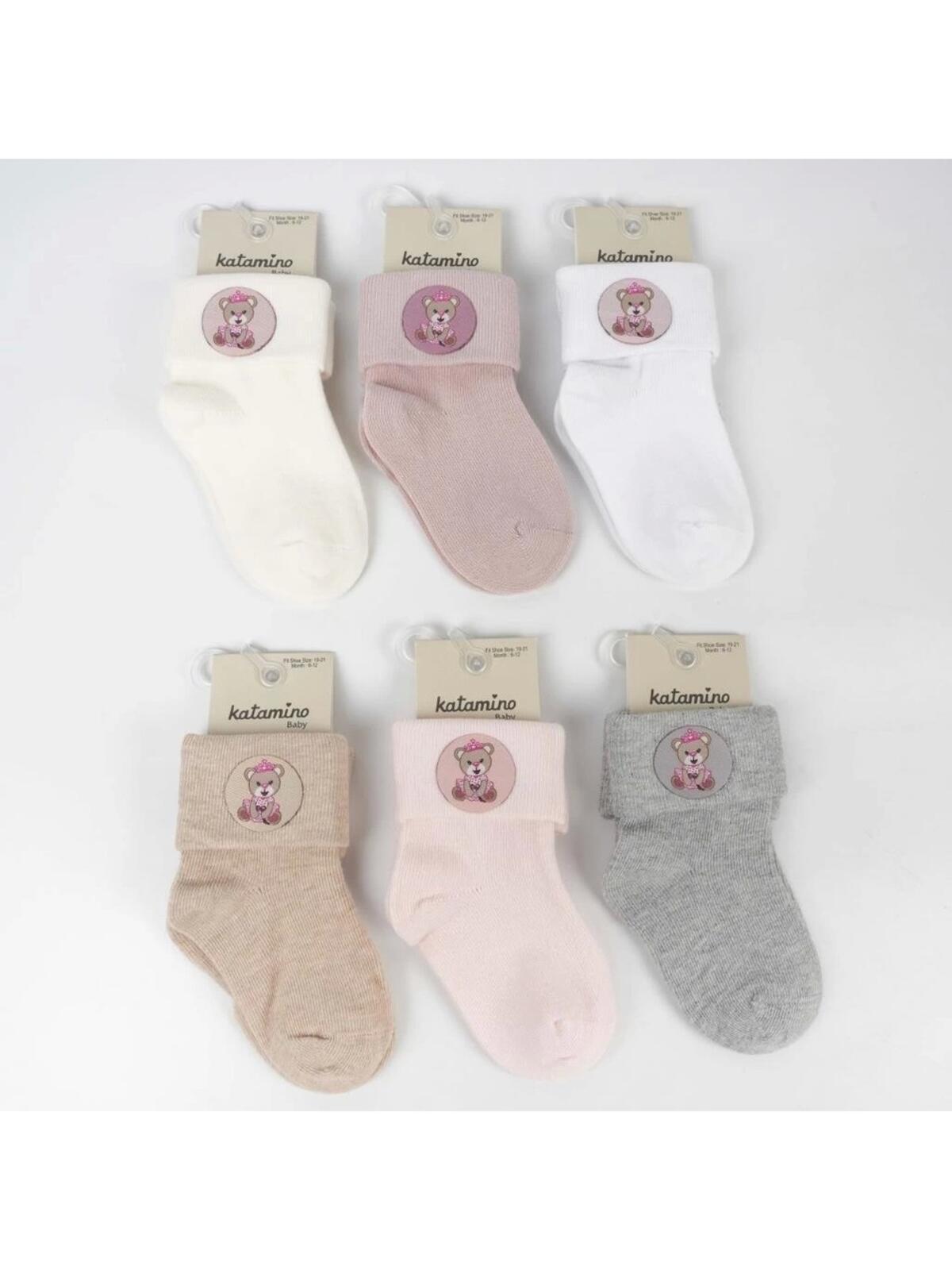 Katamino Soket Çorap Kız Bebek Bukre Aks. K46292 Asorti