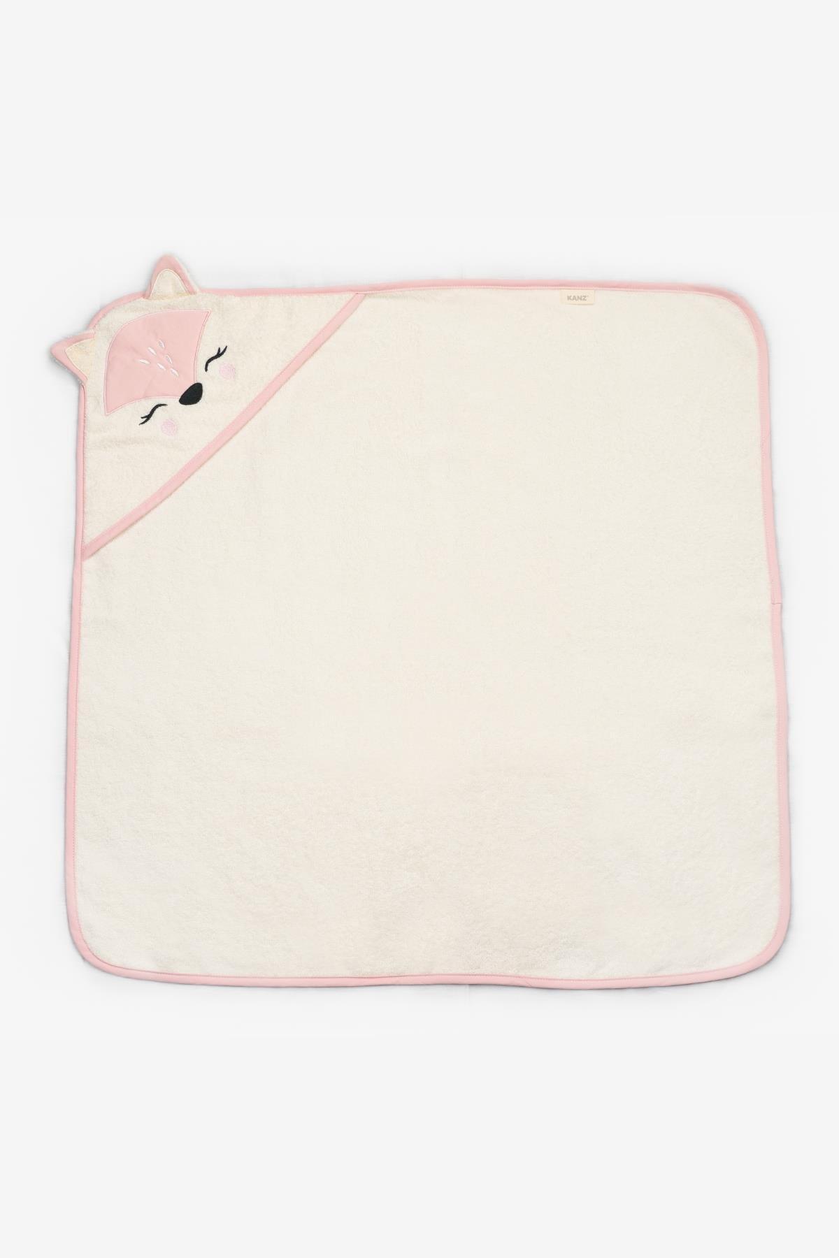 Kanz Havlu Kundak Silgi Nakışlı (Knz-037) Fox Pudra