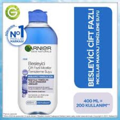 Garnier Makyaj Temizleme Suyu Mic.Çift Fazlı Mavi 400Ml (Dy)