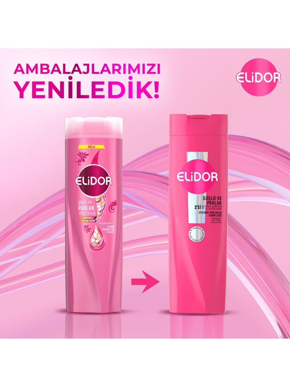Elidor Şampuan Ve Bakım Kremi Güçlü Ve Parlak 2 In 1 400Ml