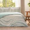 Özdilek Nevresim Takımı Çift Kişilik Ranforce Fitted Natural Marble Mint