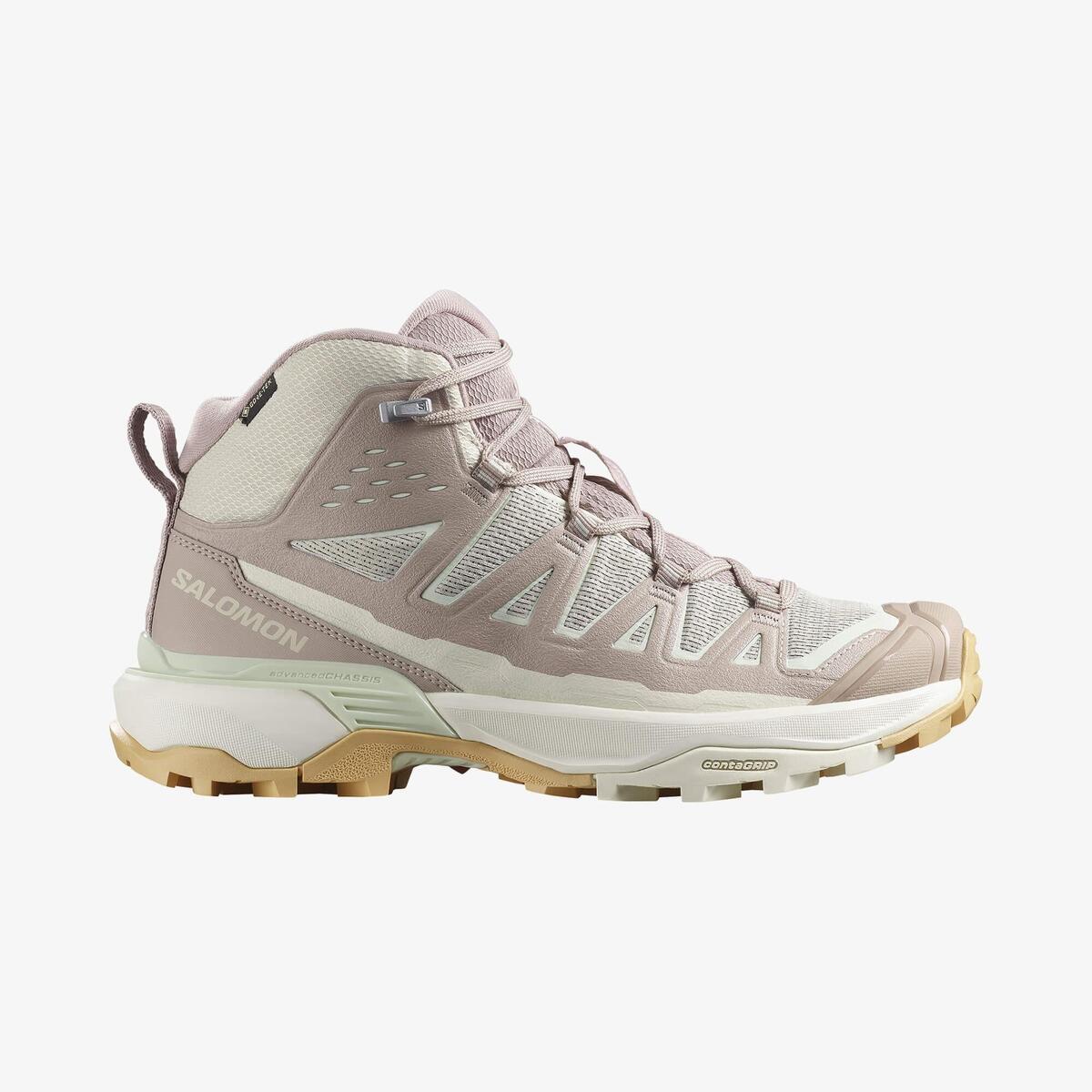 Salomon X Ultra 360 Edge Mıd Gore-Tex L47816300 Bej/Gül Kurusu/Yeşil