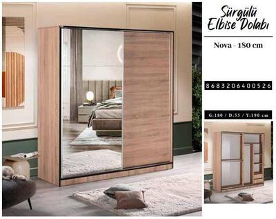 Chancolye Elbise Dolabı Sürgülü Nova 180 Cm