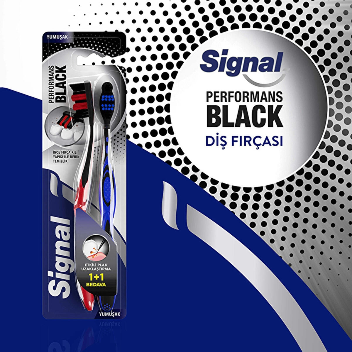 Signal Diş Fırçası Performans Black 1+1