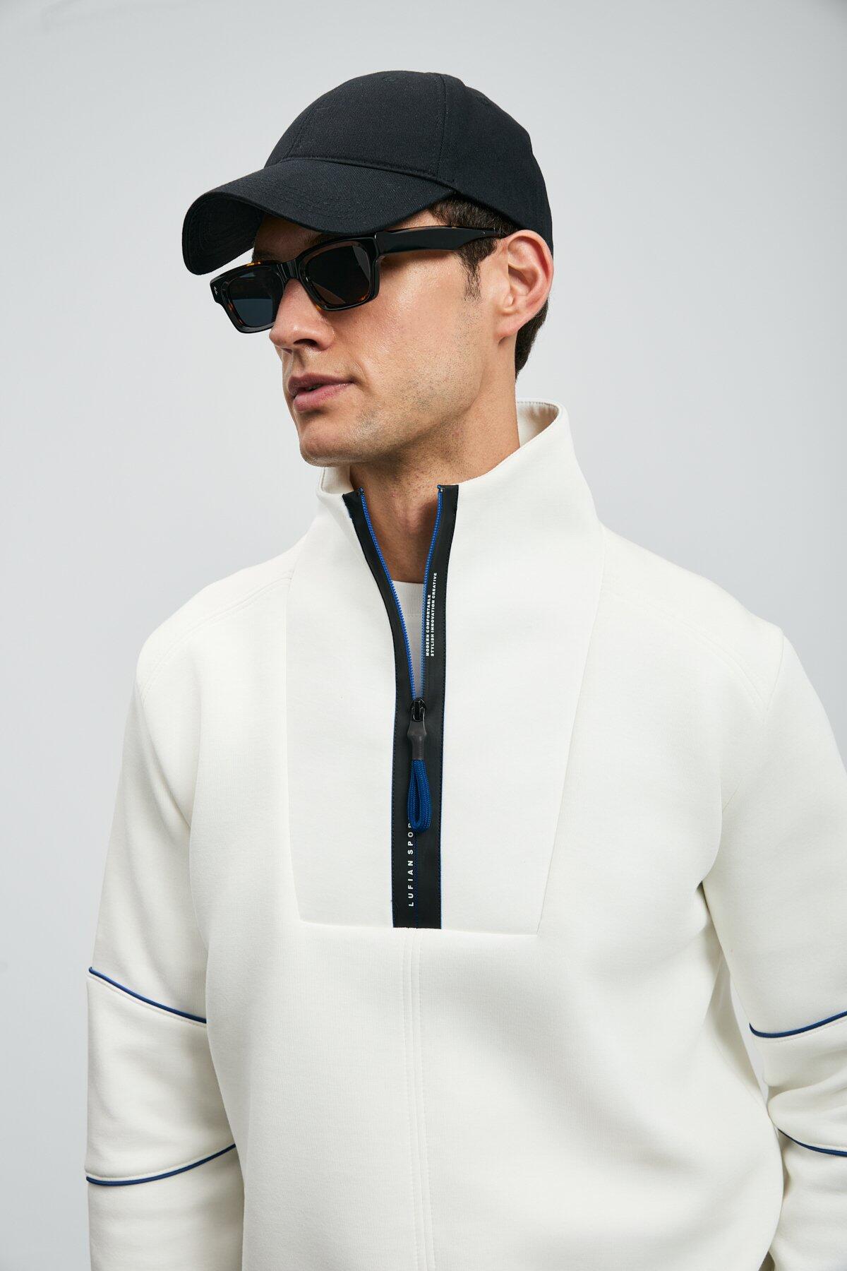 Lufıan Erkek Sweatshirt Art 112030191 Kırık Beyaz