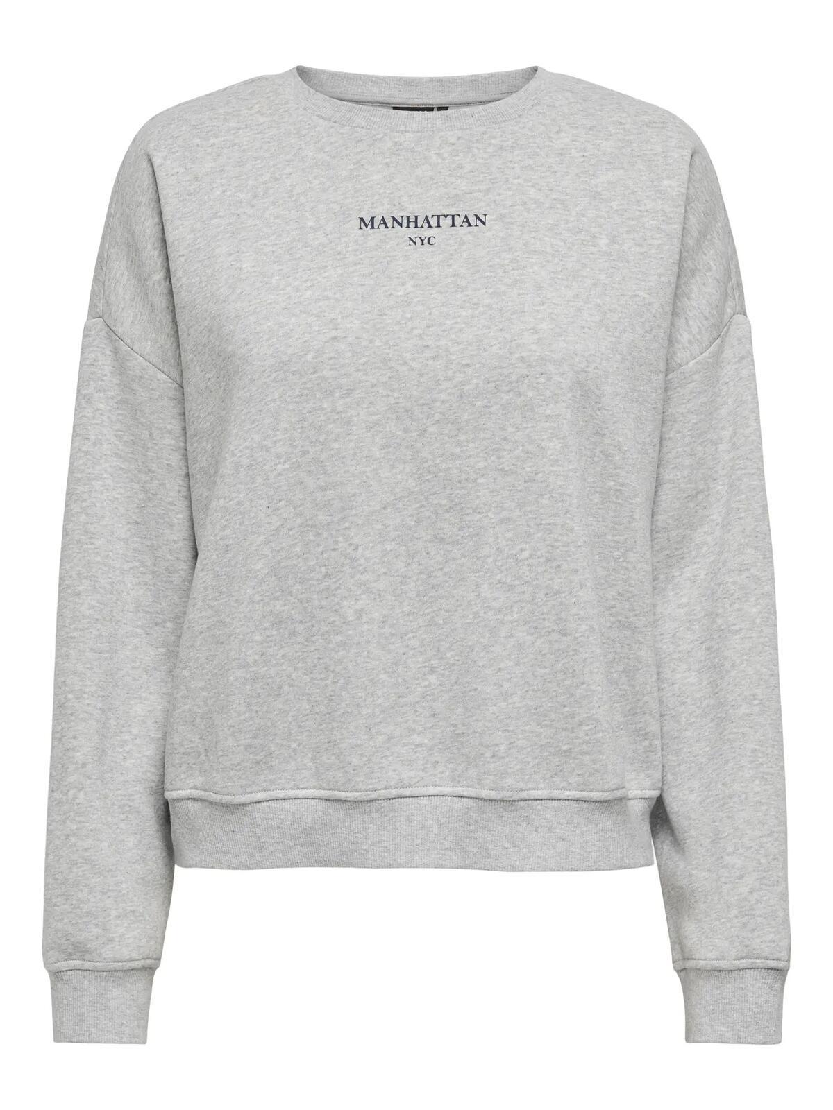 Only Sweatshirt 15254183 Açık Gri Melanj