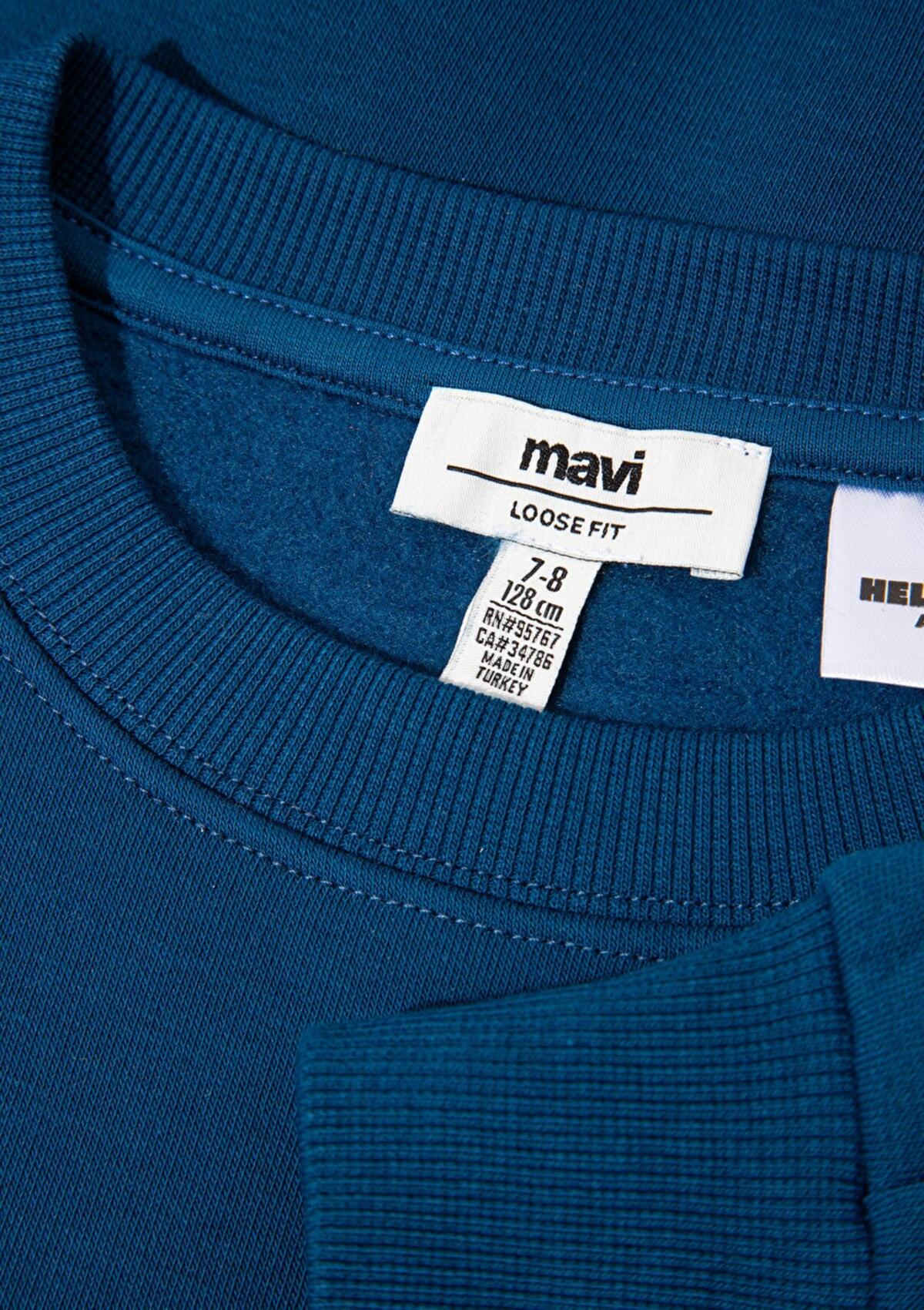 Mavi Sweatshirt Kız Çocuk M7S10164-89110 Mavi