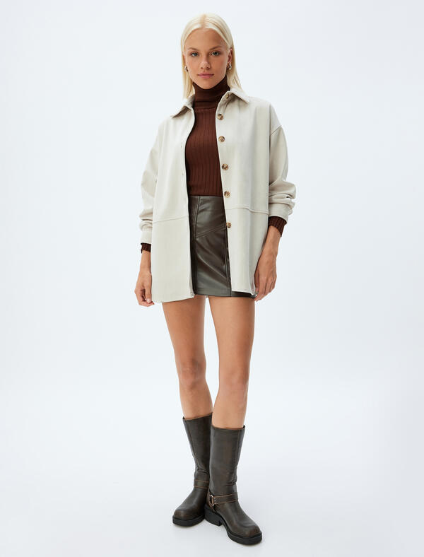 Koton Gömlek 5WAK20171EW Taş