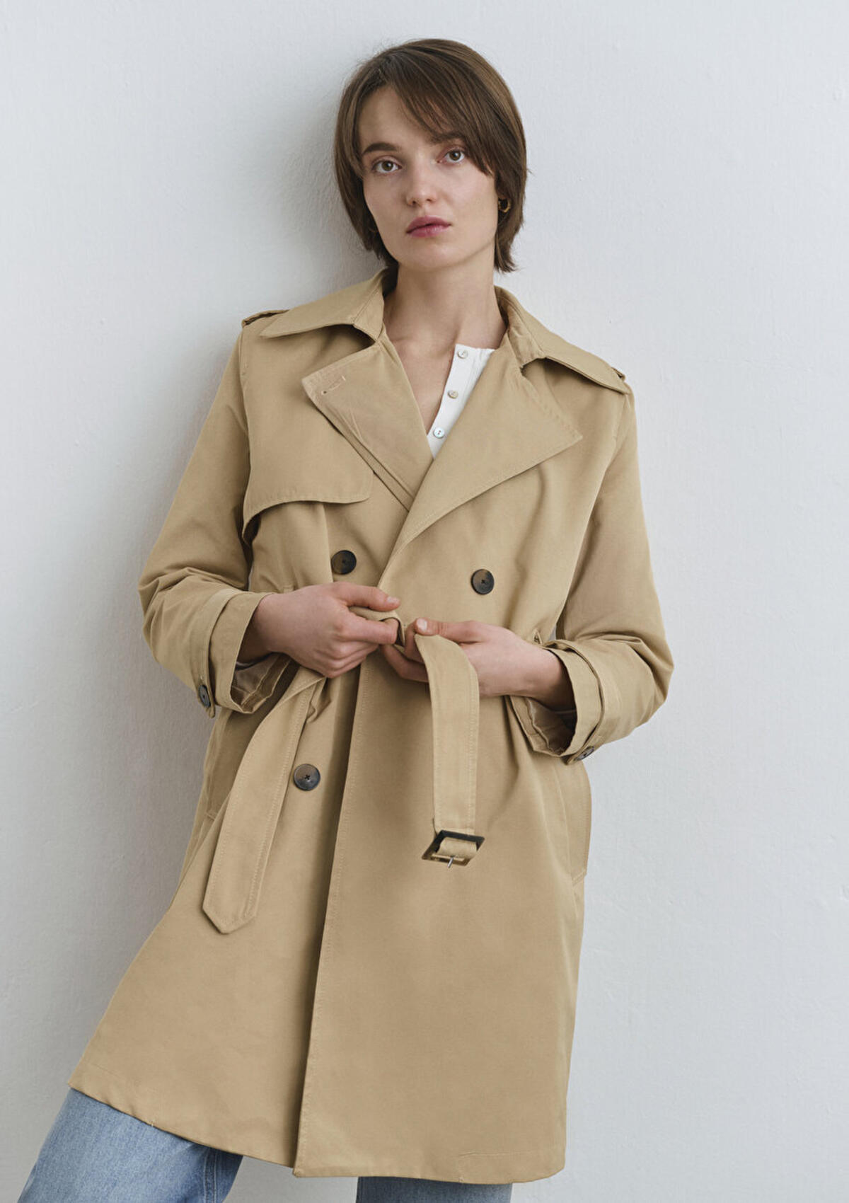 Mavi Trençkot M1110501-70202 Koyu Bej