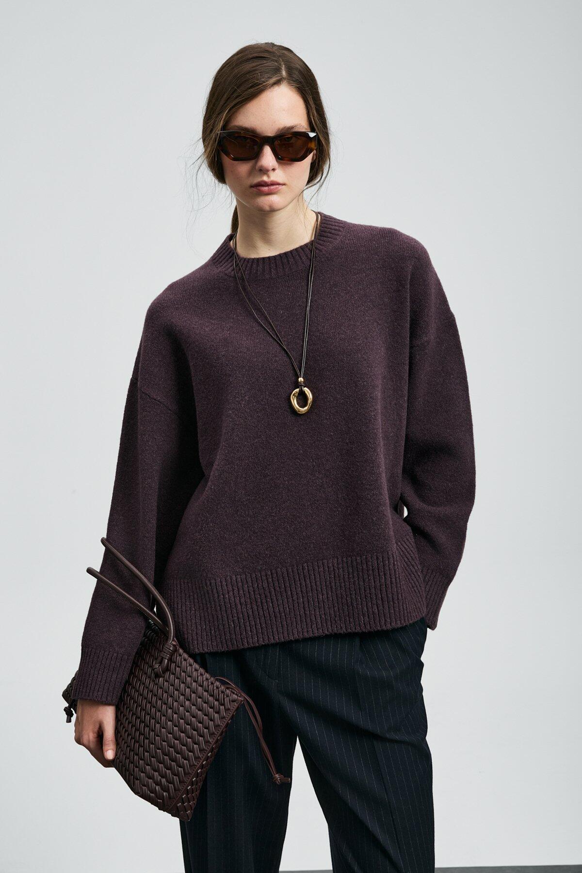 Lufıan Kadın Kazak Pamela 122090035 Mürdüm